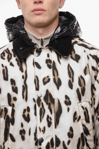 BARBOUR Removable Padding Animal Patterned Down Jacket