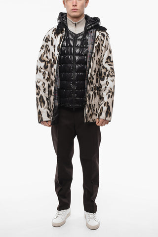 BARBOUR Removable Padding Animal Patterned Down Jacket