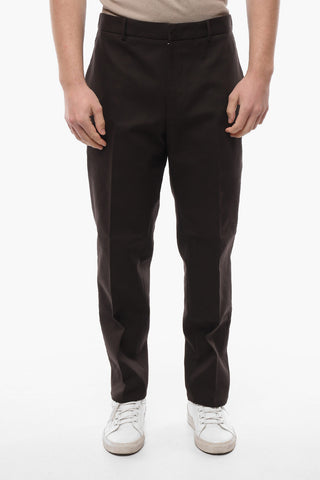 Cotton Cropped Fit Pants with Elastic Waistband