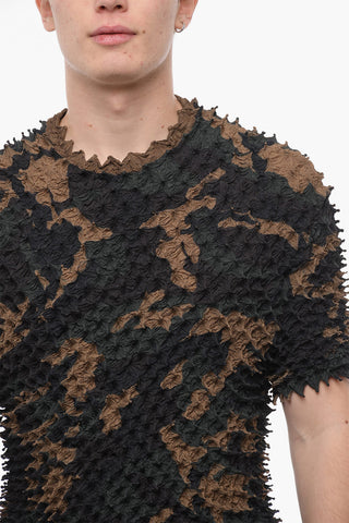 STRANGEST COMFORT T-Shirt Jacquard SHIBORI con Motivo Camouflage
