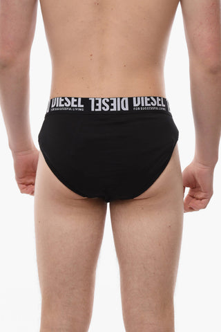 Stretch Cotton UMBR-ANDRE Briefs with Logoed Elastic Band