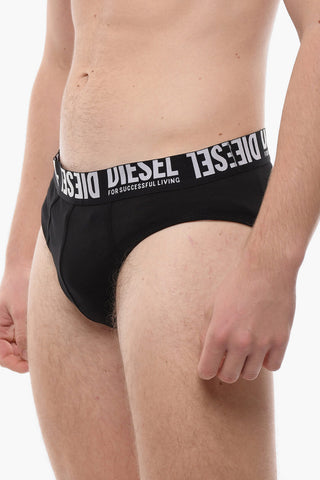 Stretch Cotton UMBR-ANDRE Briefs with Logoed Elastic Band