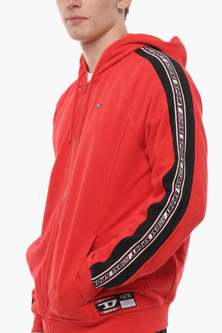 SPORT Solid Color AMST-TRASTEER-HT01 Sweatshirt with Logoed Side Band