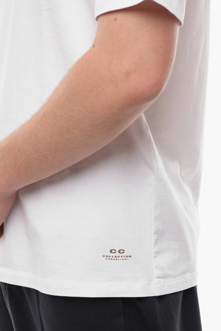 CC COLLECTION Crew Neck Stretch Cotton T-Shirt