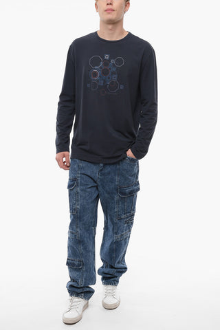 ID Crew Neck Long-sleeved T-Shirt with Print