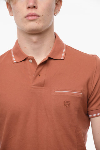 Hopsack Cotton Polo with Breast-pocket