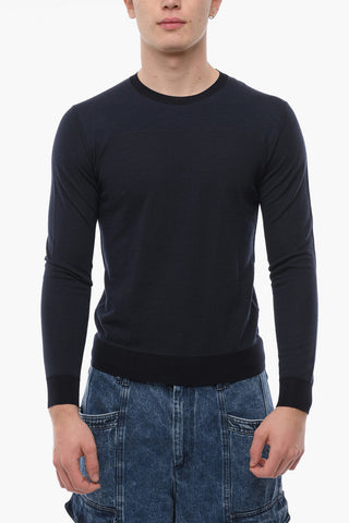 Maglia Girocollo in Lana Vergine Hopsack