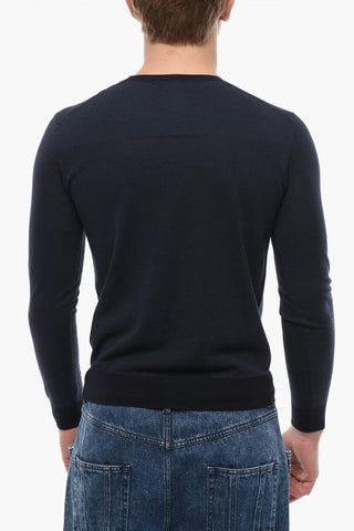 Maglia Girocollo in Lana Vergine Hopsack