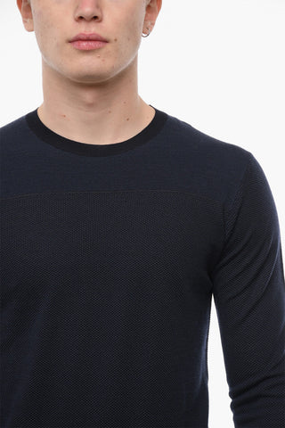 Maglia Girocollo in Lana Vergine Hopsack