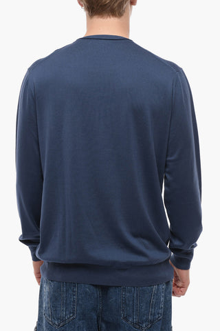 Crew Neck PIMA Jacquard Cotton Sweater