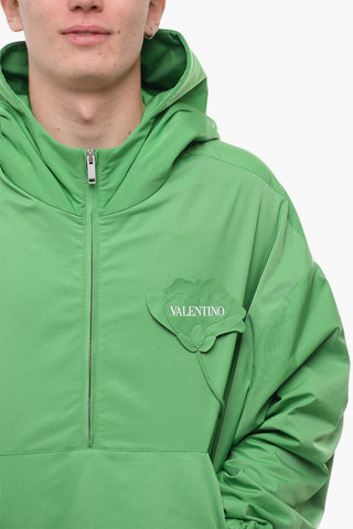 Caban in Nylon con Fiore in Applicazione