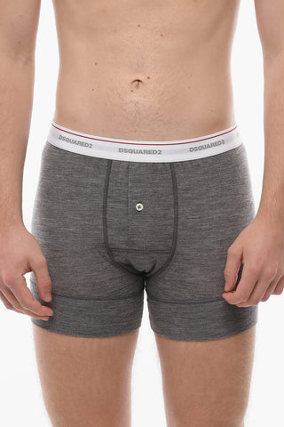 Boxer In Lana Stretch con Logo