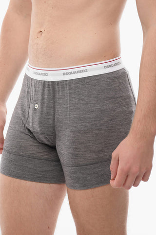 Boxer In Lana Stretch con Logo