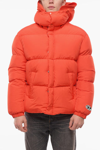 Solid Color UNISEX W-ROLF-NW Down Jacket with Removable Hood