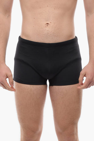 Solid Color BMBX-HERO Swim Shorts with Contrasting Logo