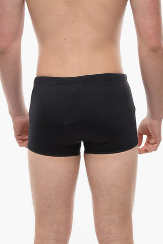 Solid Color BMBX-HERO Swim Shorts with Contrasting Logo