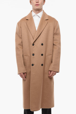 Camel Wool Double-breasted Coat