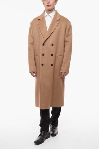 Camel Wool Double-breasted Coat