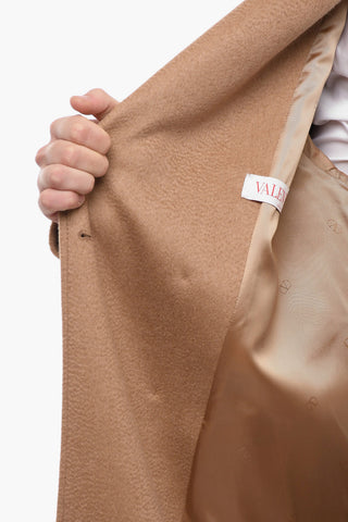 Camel Wool Double-breasted Coat