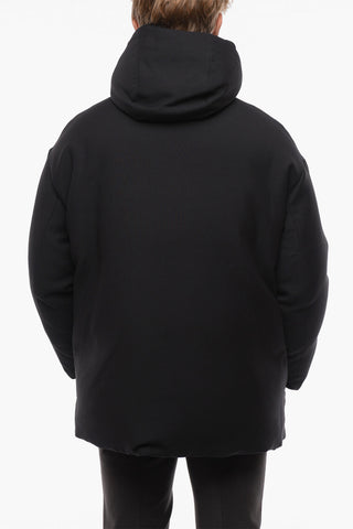 Piumino Oversize Reversibile con Cappuccio Removibile