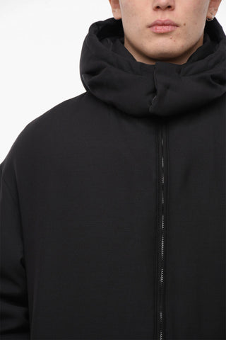 Piumino Oversize Reversibile con Cappuccio Removibile
