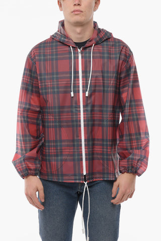 Hooded Tartan Windbreaker