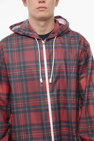 Hooded Tartan Windbreaker