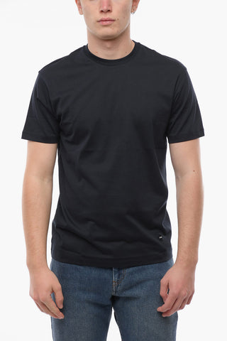CC COLLECTION Crew Neck Embroidered Logo Cotton T-Shirt