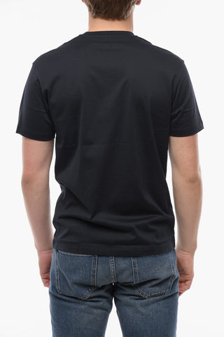 CC COLLECTION Crew Neck Embroidered Logo Cotton T-Shirt