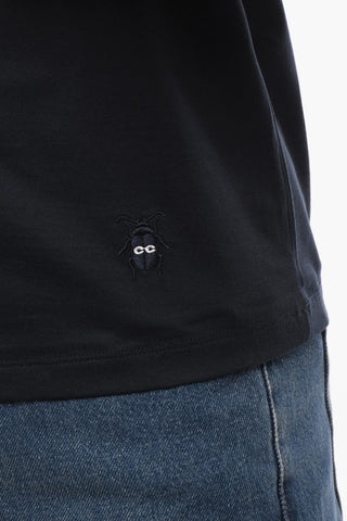 CC COLLECTION Crew Neck Embroidered Logo Cotton T-Shirt