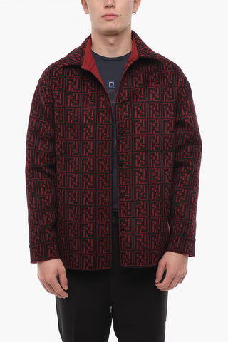 Cappotto Corto Reversibile con Motivo Monogram
