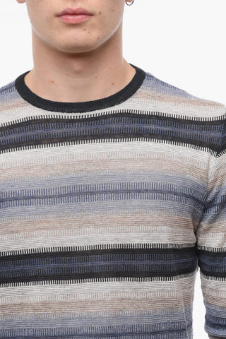 PURE KNITWEAR Maglia Girocollo CANTON in Misto Lino