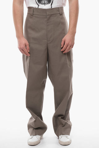 Cotton Baggy Pants with Concealed Closure