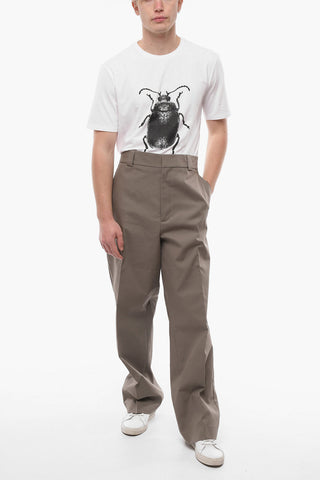 Cotton Baggy Pants with Concealed Closure