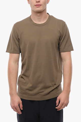 CIRCLE Maglia Girocollo a Maniche Corte in Cotone