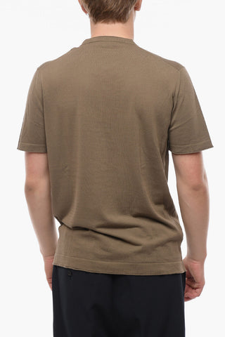 CIRCLE Maglia Girocollo a Maniche Corte in Cotone