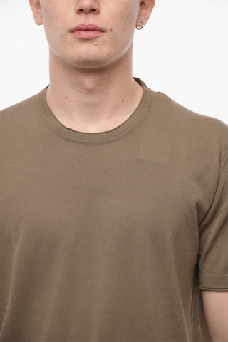 CIRCLE Maglia Girocollo a Maniche Corte in Cotone