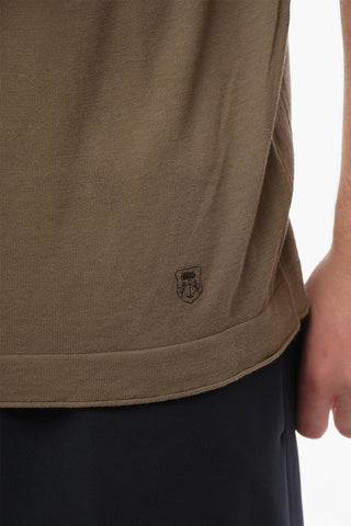 CIRCLE Maglia Girocollo a Maniche Corte in Cotone