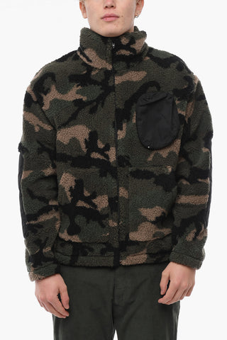 Giubbotto Teddy ARMY con Motivo Camouflage e Zip