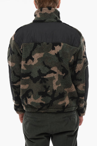 Giubbotto Teddy ARMY con Motivo Camouflage e Zip