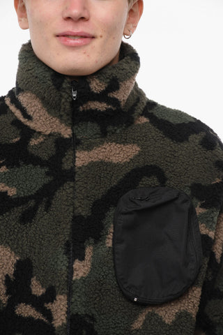 Giubbotto Teddy ARMY con Motivo Camouflage e Zip