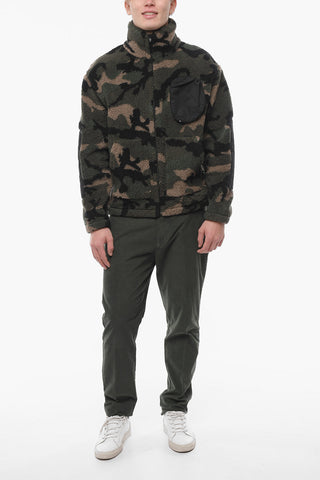 Giubbotto Teddy ARMY con Motivo Camouflage e Zip
