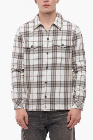 Plaid Motif TAKA JM Overshirt with Double Breast Pocket