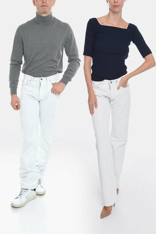UNISEX MM4 Straight-leg Denims with Paint Effect