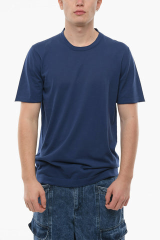 CIRCLE Crew-neck Short-sleeved Cotton Sweater