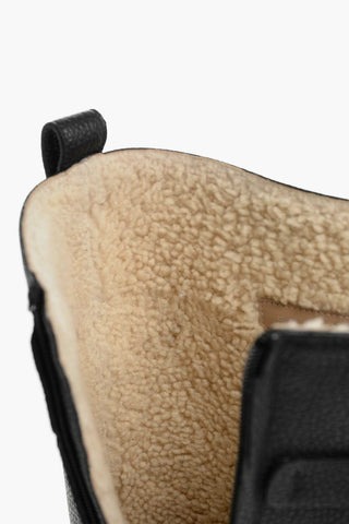 Textured Leather RYDER Boots with Logoed Strap
