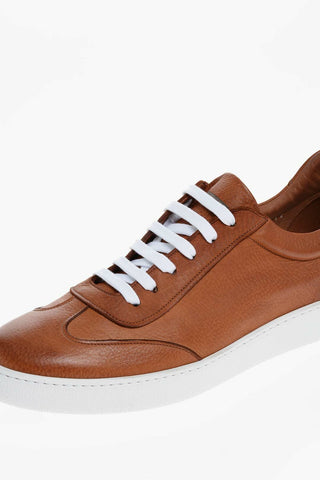 Contrasting Laces Deer Leather Sneakers