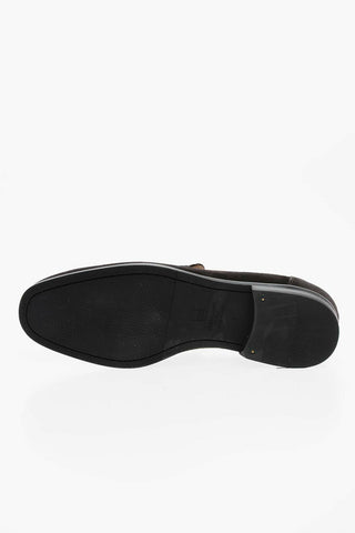 Suede Penny Loafers with Rubber Sole