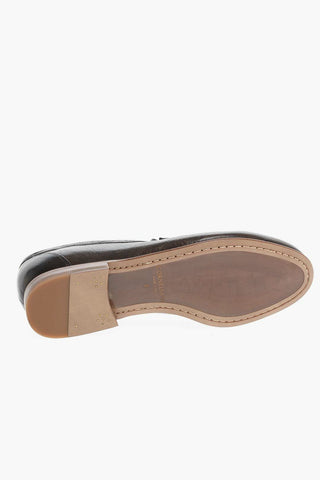 Buffalo Leather Penny Loafers with Rubber Sole