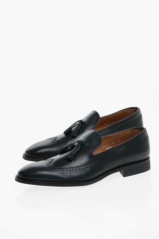 Mocassini in Pelle con Nappine con Dettaglio Brogue